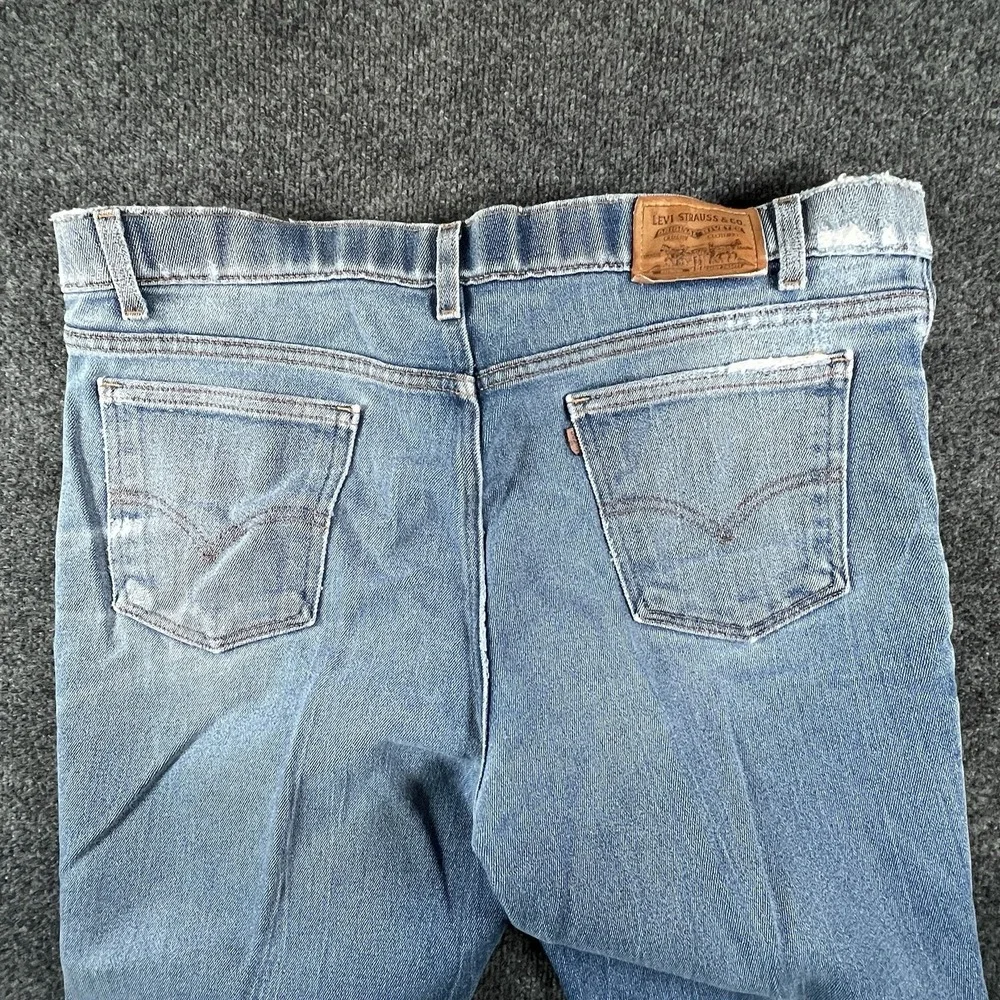Levi's 547 Orange Tab Jeans 42x30(40x28) USA Made 90s Bootcut Distressed Vintage